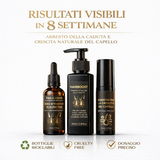 Hairboost - Protocollo Completo Anticaduta per Capelli Più Forti e Densi