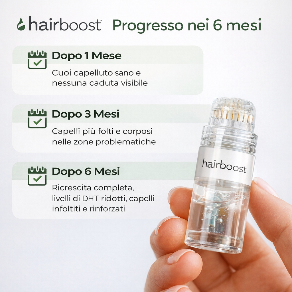 Hairboost® Sistema di Micro-Infusione Capillare per Favorire la Ricrescita dei Capelli
