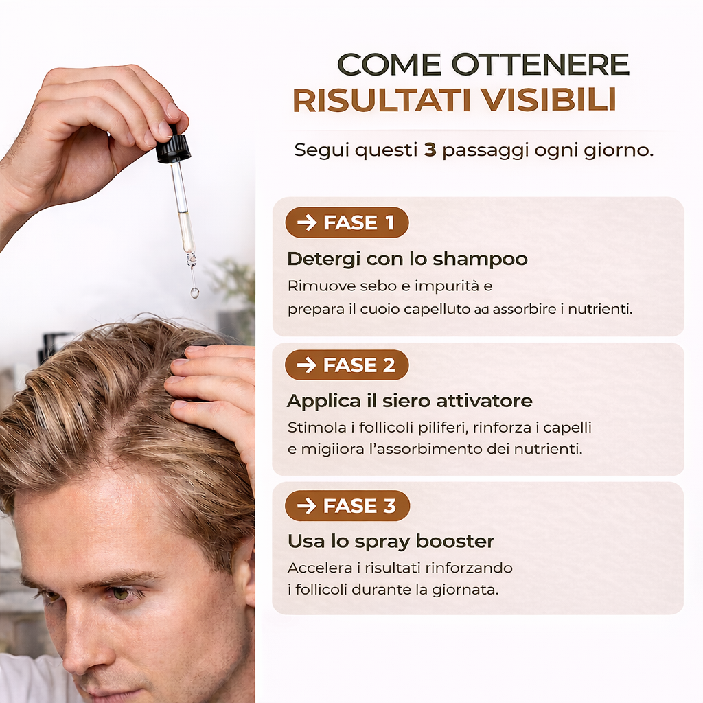 Hairboost - Protocollo Completo Anticaduta per Capelli Più Forti e Densi