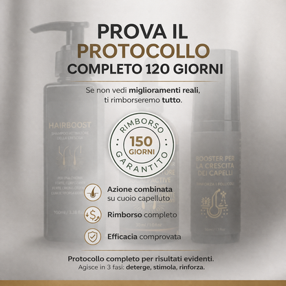 Hairboost - Protocollo Completo Anticaduta per Capelli Più Forti e Densi